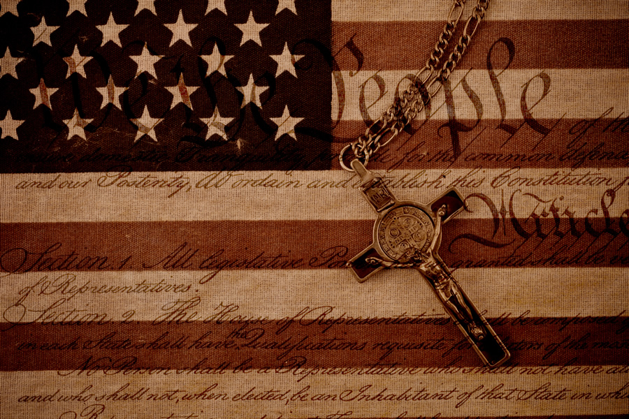 americanflagcross